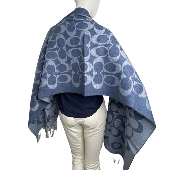 Coach Signature Oversized Muffler Scarf in Twilight - Picture 2 of 6